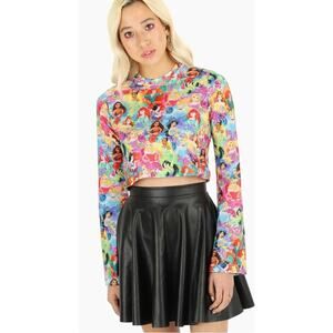 BlackMilk Disney Princess Princesses Church Bells Cropped Sweater Crop Shirt XL
